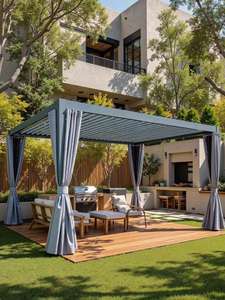 Pergola à lames orientables électriques, imperméable, anti-UV, <span class=keywords><strong>abri</strong></span> solaire pour la cour - Product Image 2