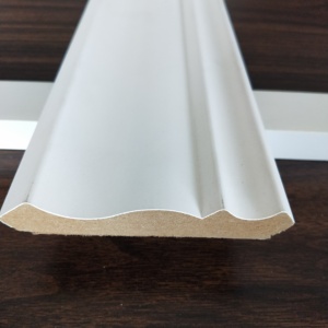 Plinthe moderne en bois massif moulée en MDF <span class=keywords><strong>blanc</strong></span> PU PS plinthe moulée pour application hôtelière - Product Image 5