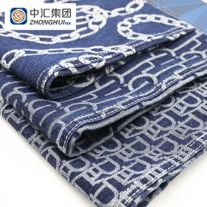 Popular Jeans Fabric Cotton Polyester Spandex Jacquard Denim Fabric For Jeans