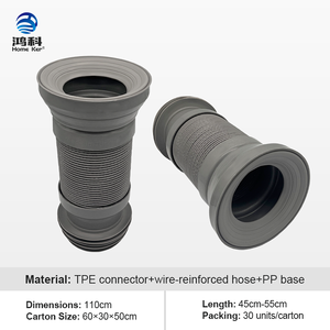 Bền PVC nhà vệ sinh nước thải ống TPE nối 45cm/55cm nhựa phụ kiện phòng tắm cho khách sạn bệnh viện nhà vệ sinh rửa cống - Product Image 2