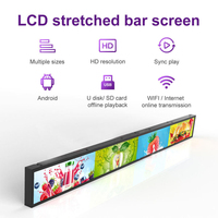 Écran LED numérique intelligent Android 11 ultra-large de 39,5 pouces, barre LED couleur pleine, 1920x560 pixels, signalisation numérique pour la publicité