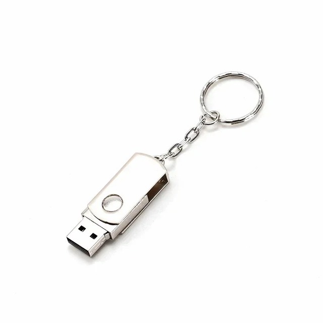 16GB 64GB USB Flash Drives High-Speed Large Capacity Custom Logo Gift Small Fat Metal Design Rotating USB Drive