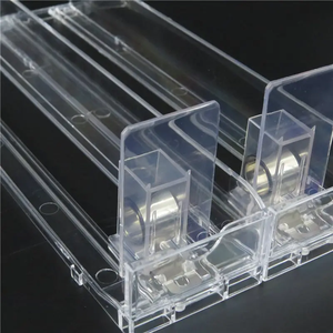 Poussoir pour boissons Organisateur de bouteilles Glissières à rouleaux d'alimentation par gravité Système de poussoir d'<span class=keywords><strong>étagère</strong></span> pour <span class=keywords><strong>réfrigérateur</strong></span> Glissières d'<span class=keywords><strong>étagère</strong></span>s de supermarché - Product Image 3
