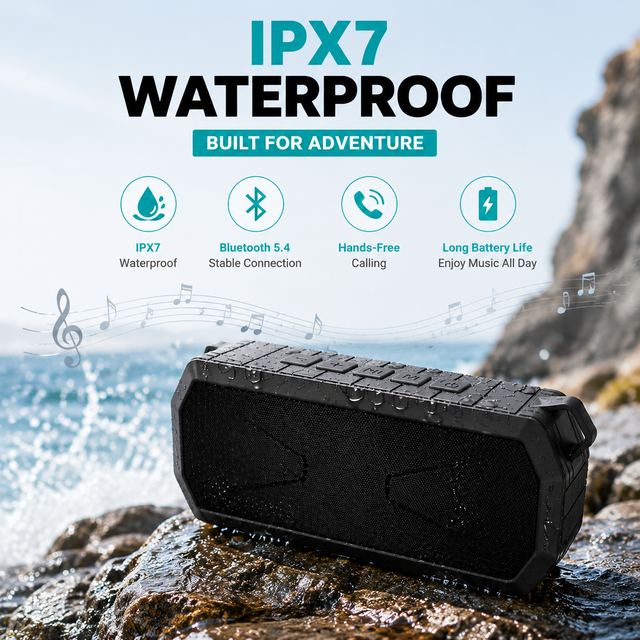 IPX7 Waterproof Bluetooth Speaker Portable Wireless Outdoor Speaker for Beach Party
