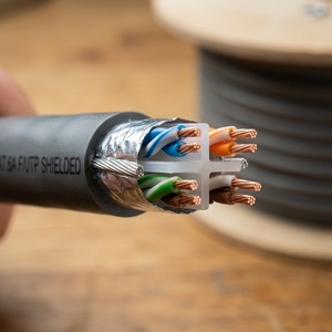 สายแลนอีเธอร์เน็ตแบบมีชีลด์ Hanwei Cat6A F/UTP คุณภาพพรีเมียม สำหรับใช้งานภายในอาคาร ขนาด 23AWG วัสดุ PVC สีเทา ความยาว 305 เมตร รองรับความเร็ว 10Gbps รุ่น CCS-65FG004-CNGY-R305 - Product Image 5