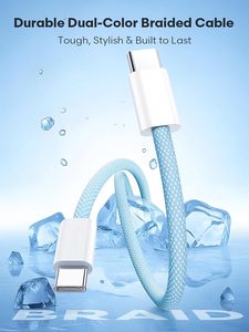 Cable USB-C Zowie ACU-331 de 1 m, Cobre Puro, Carga Rápida de 60 W, Revestimiento Trenzado, Transferencia de Datos para iOS 15/16 Pro Max, para S24/S23/S22 - Product Image 5