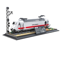 Reobrix 66802 Nouveau modèle de locomotive MOC BR101 en briques, jouets de montage DIY pour garçons, cadeaux d'anniversaire pour enfants, ensembles de blocs de construction