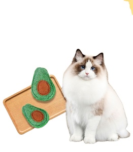 Jouets pour chats en forme de gourde de soie avec herbe à chat pour soulager l'ennui, jouets pour chat pour le nettoyage des dents et la mastication, fournitures d'hygiène dentaire, avocat - Product Image 1