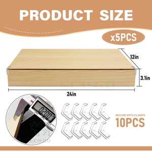 Heavy Duty Waterproof Wooden <b>Wire</b> <b>Shelf</b> Cover Dustproof Storage <b>Rack</b> Protector for Kitchen Garage Office Use - Product Image 2