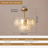 Lustre en cristal de luxe français petit Design simple moderne lampes suspendues romantiques chaudes pour salon chambre Internet célébrité