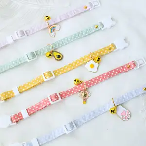 adjustable breakaway quick release cute personalized designer luxury accessories dog cat collar with bell