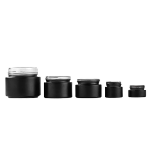 5g 10g 15g 20g Wholesale Matte Black Color Cosmetic <b>Jar</b> Face Cream <b>Jar</b> Containers Round Cosmetics Packaging <b>Glass</b> <b>Jar</b> - Product Image 6