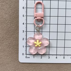 Lindo Llavero de Gelatina con Diseño de Flor de Cerezo, Colgante Acrílico para Parejas, Estilo de Dibujos Animados Impreso con UV, Accesorios para Mochila - Product Image 2