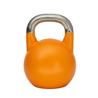 Nouveau modèle de kettlebell de compétition thermolaqué 28 kg, outil de fitness personnalisé avec identification facile du poids, pour swing, snatch et squat