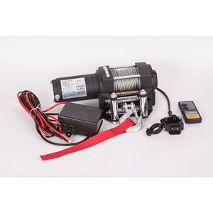 Treuil électrique 12V avec câble en acier, télécommande sans fil, fixation par boulons, largeur de sangle de 3 pouces pour ATV, UTV, sauvetage hors route - Product Image 1