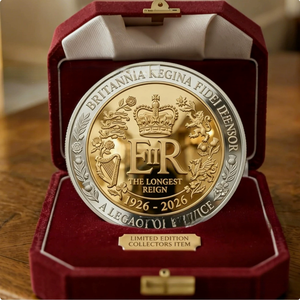 Pièce de monnaie commémorative plaquée or du 100e anniversaire de la <span class=keywords><strong>reine</strong></span> Elizabeth II, souvenir royal britannique de collection, vente en gros - Product Image 4