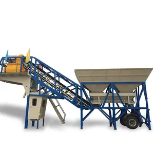 New design 25m3 mini portable mobile concrete batching plant for sale