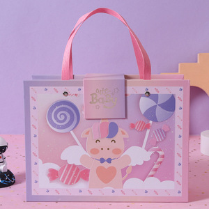 Boîte à bonbons rose bleue pour garçon et fille, boîte cadeau de baptême, boîte cadeau de dessin animé pour enfants, boîte cadeau pour fête d'anniversaire - Product Image 6