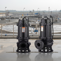 Pompe à eaux usées submersible de type WQ, moteur à courant continu haute pression, utilisation industrielle, construction en fer, OEM personnalisable
