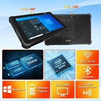 Yeni 10.1 inç Dayanıklı Windows 10 Intel Z8350 Tablet PC 4G LTE Wi-Fi GPS NFC Parmak İzi Okuyucu IP65 Su Geçirmez 8GB Endüstriyel Barkod Okuyucu