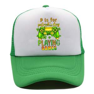 <span class=keywords><strong>Irlanda</strong></span> Día de San Patricio Decorado Carnaval Trébol Poliéster Esponja Gorra de béisbol Poliéster Esponja Malla Impreso Logo Sombrero en blanco - Product Image 5