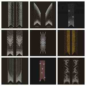 Correctif personnalisé fer sur paillettes AB cristal Cheerleading <span class=keywords><strong>cheveux</strong></span> arcs bande Motif Design Bling Cheer arc bande <span class=keywords><strong>strass</strong></span> transfert - Product Image 6