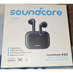 Audífonos Semi-Intraaurales con Cancelación de Ruido ENC, Resistentes al Agua IPX5, Bluetooth 5.3, Carga Rápida, 36 Horas de Reproducción, LED, Anker Soundcore K20i - Product Image 1