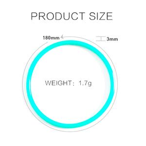 หัตถกรรมเด็กสายรัดข้อมือซิลิโคนสายรัดข้อมือยางบางสร้อยข้อมือยางผมห่วงเชือกผูกสายไฟ - Product Image 2