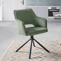 Meubles de maison rembourrés nordiques au design moderne et luxueux Chaises de salle à manger en tissu doux pour restaurant