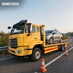 Camion <span class=keywords><strong>de</strong></span> dépannage Sinotruk Howo NX 6x4 à plateau plat, capacité <span class=keywords><strong>de</strong></span> 25 tonnes, camion <span class=keywords><strong>de</strong></span> sauvetage routier avec <span class=keywords><strong>rampe</strong></span> hydraulique - Product Image 4