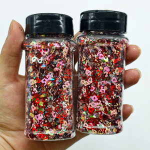 Glitter in poliestere misto sfuso da 2OZ in barattoli shaker, glitter esagonale grosso personalizzato per tumbler, artigianato, unghie e resina - Product Image 3