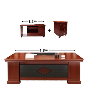 Escritorio Ejecutivo Convertible Moderno de Lujo, Ecológico, Grado E1, con Archivador Lateral y Cajón para Uso Comercial - Product Image 5