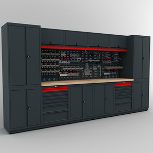 workshop garage modular combined tool cabinet tool chest work bench work station with rolling tool box