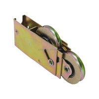 Rouleau de porte en acier de haute qualité Cowell E2501, moderne, exporté vers l'Amérique du Nord, roue double en nylon, revêtement en zinc, faible bruit, vente chaude