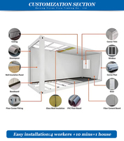 Maisons mobiles certifiées CE, directement de l'usine, personnalisables, multi-usages, à double couche, en acier léger, pour usage commercial