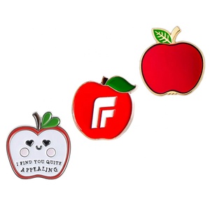 Pintado personalizado divertido logotipo de apple de <span class=keywords><strong>pin</strong></span> de solapa - Product Image 1