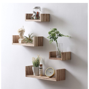 Bohao Wood <b>Wall</b> <b>Mounted</b> Wooden <b>Shelves</b> Rectangle BH-107 For Indoor Plant Display And Decor - Product Image 4