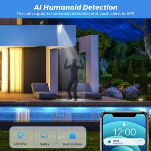 Icsee 6MP Wifi máy ảnh không dây CCTV Hệ thống an ninh ba ống kính phát hiện chuyển động cho an toàn nhà Hỗ trợ thẻ nhớ NVR - Product Image 5