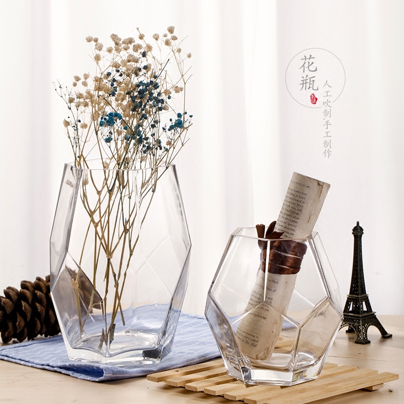 Factory Produced Wholesale Glass Flower Vase for Home Decor