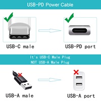 12V Pd Trigger Kabel, pd Decoy Trigger 12V USB-C Buchse, USB C Pd Trigger auf 12Volt DC Jack 3.0mm 3.5mm