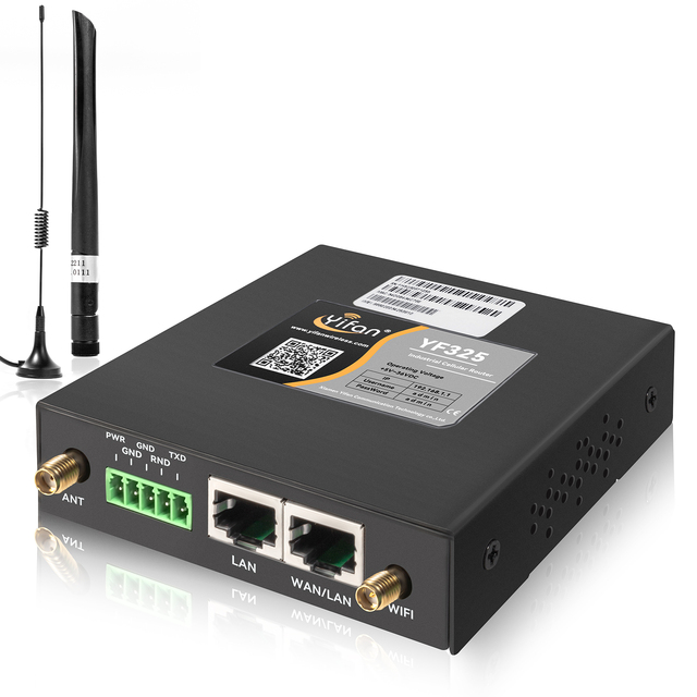 YF325 Industrial 4G Router CPE Dual SIM Firewall VPN with RS232/RS485 Ethernet & WiFi