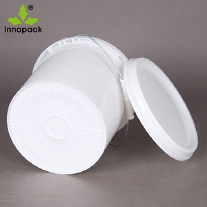 Custom Eco-Friendly 5L White Plastic <b>Paint</b> Bucket with <b>Lid</b> and Handle Heat Transfer Printing - Product Image 5