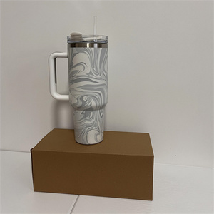 multiple colors powder coated travel mugs water bottle <strong>simply</strong> <strong>modern</strong> stainless steel 20oz 30oz 40oz <strong>tumbler</strong> with handle v2 - Product Image 2