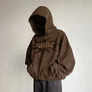 Sweat-shirts pour hommes en gros, personnalisables avec logo, coupe oversize, style vintage <span class=keywords><strong>streetwear</strong></span>, 400 g/m², pull à capuche épais pour hommes - Product Image 2