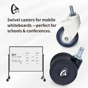 Langlebige 50mm 65mm 75mm Mobile Whiteboard-Rollen mit Gewinde für Bürostuhl, Tablet und Schulgebrauch - Product Image 2