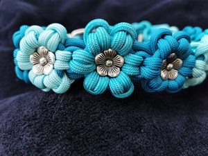 Kalung hewan peliharaan kepang tugas berat, aksesori anjing bunga mawar emas gaya baru kerah anjing personalisasi tali kerah hewan peliharaan - Product Image 4