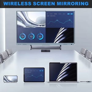 Tableau blanc interactif multifonctionnel intelligent de 55, 65, 75 pouces, projecteur, téléviseur, haut-parleur, écran publicitaire, utilisation en ascenseur, 65-98 pouces - Product Image 3