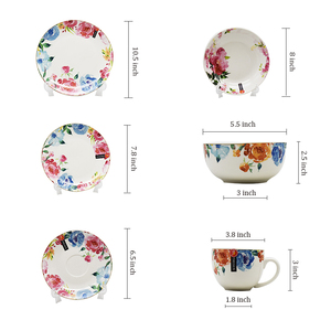 Bán Buôn 16Pcs Whiteware Bộ Đồ Ăn Sứ Bộ Bữa Ăn Tối Sang Trọng Tấm Đồ Ăn Gốm - Product Image 6