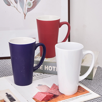 Mug en céramique porcelaine prêt pour la sublimation, imprimé sur mesure, 12 oz, blanc, forme conique, sans BPA, passe au lave-vaisselle, personnalisation, écologique