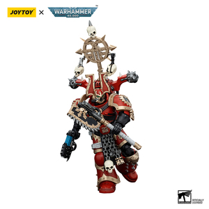Figura de Acción Coleccionable JOYTOY Warhammer 40K World Eaters Khorne Berserkers con Icono de Khorne, Escala 1/18, Modelo Articulado - Product Image 4